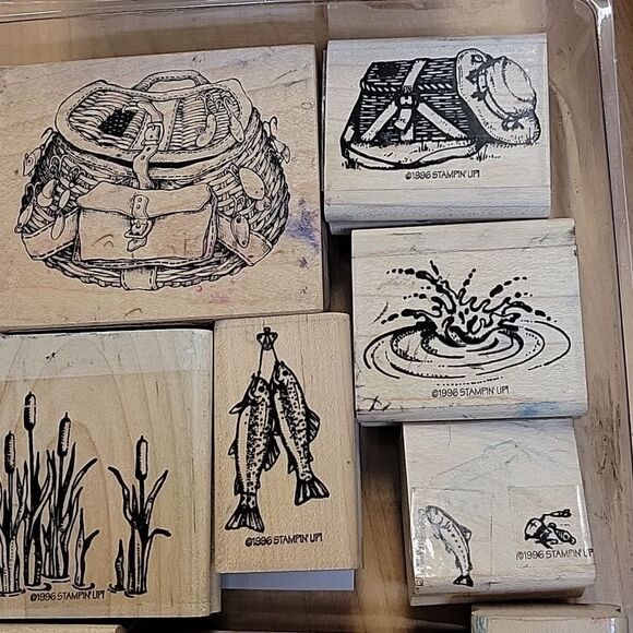 Stampin Up lot of 11 Father's Day stamps and ink pad (set H) - Picture 3 of 6